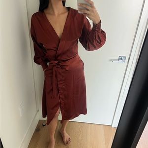 LPA - Bronze Wrap Dress - Size XS